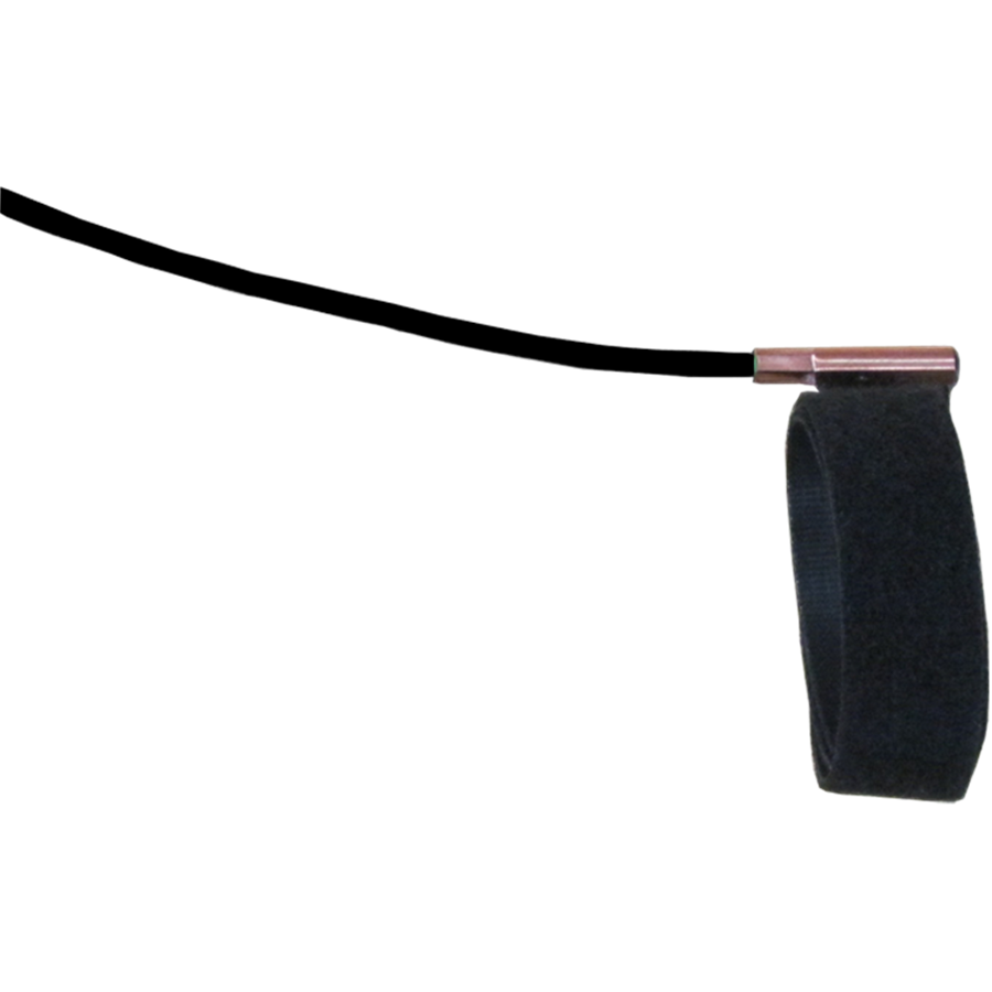 Wired temperature probe for large diameter pipe
