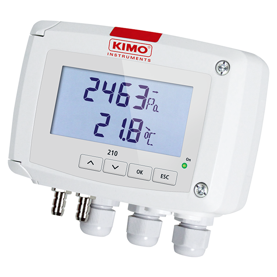 Differential pressure and temperature sensor
