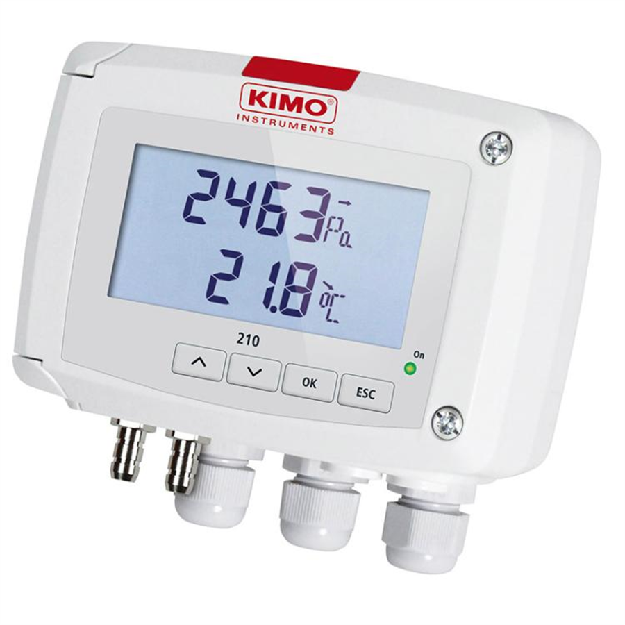 Differential pressure and temperature sensor