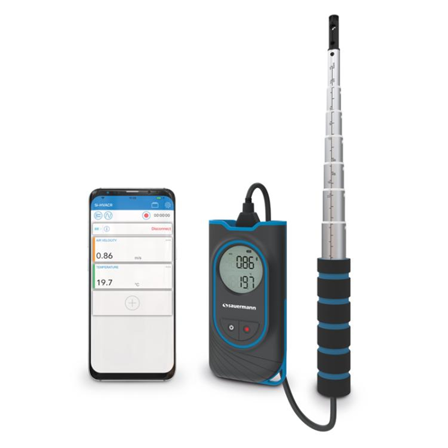 Hotwire Thermo-anemometer With integrated hotwire probe