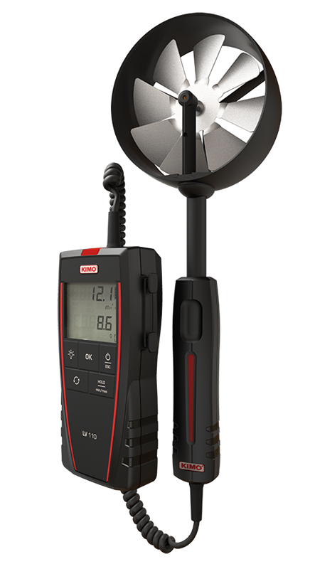 Thermo-anemometer with integrated vane probe