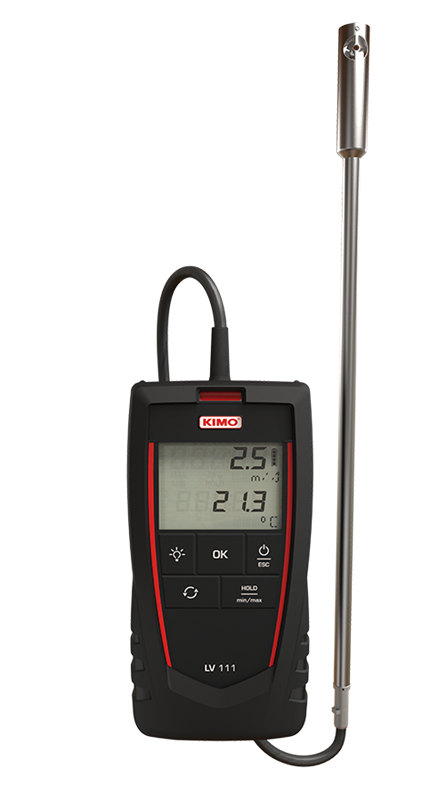 Thermo-anemometer with integrated vane probe