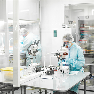 ISO 14644 airflow tests in clean room